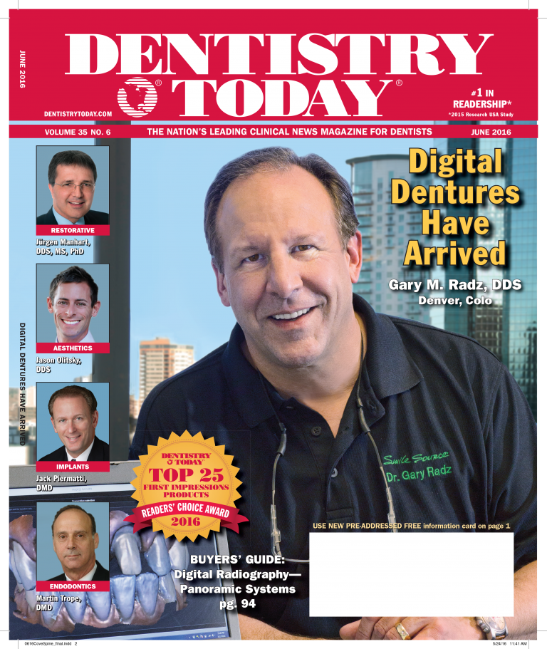 Dentistry Today Magazine Cover Featuring Dr. Radz